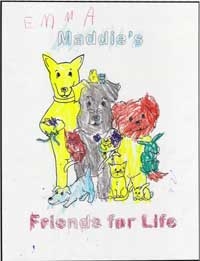 Coloring page of Maddie and friends by Emma
